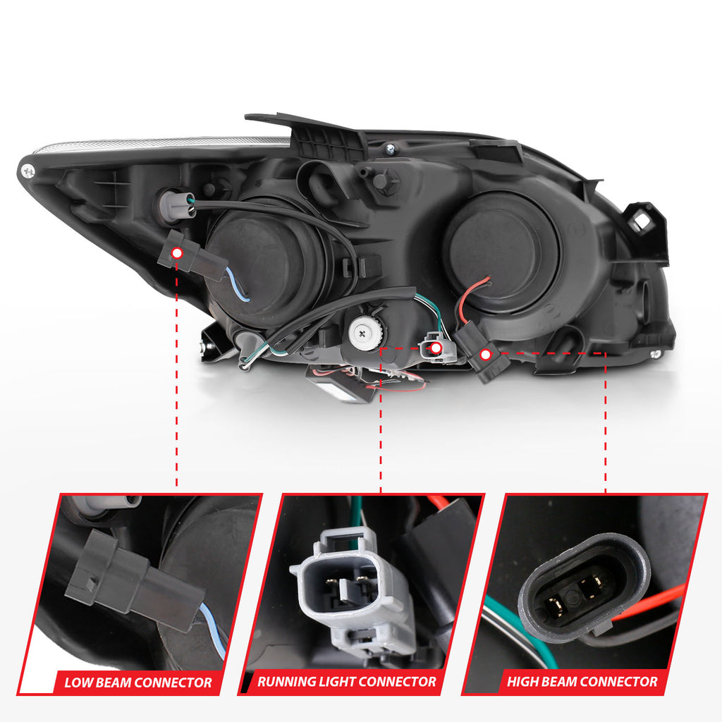 ANZO USA 121119 Projector Headlight Set w/Halo for Select Scion tC