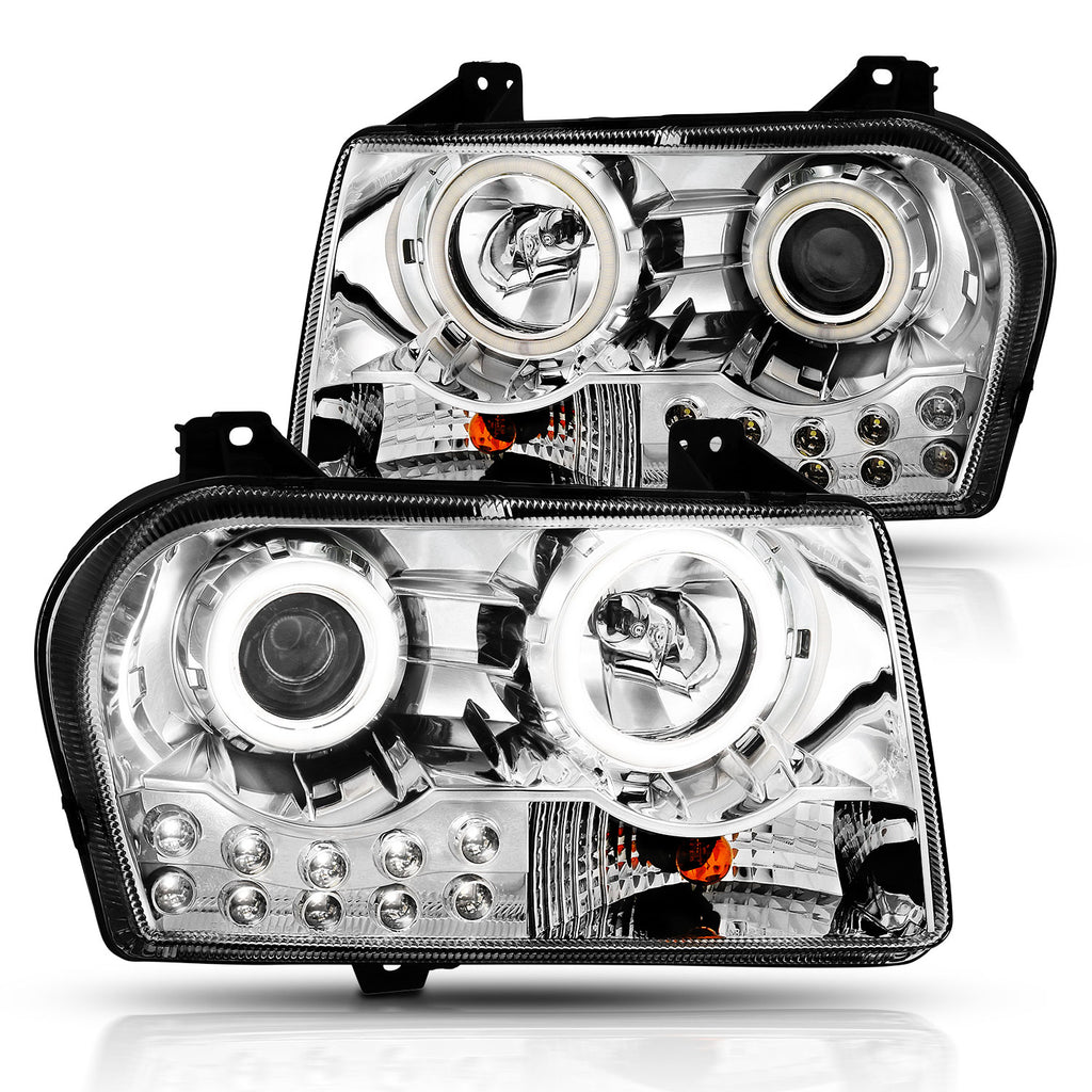 ANZO USA 121136 Projector Headlight Set w/Halo for Select Chrysler 300