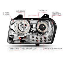 Load image into Gallery viewer, ANZO USA 121136 Projector Headlight Set w/Halo for Select Chrysler 300