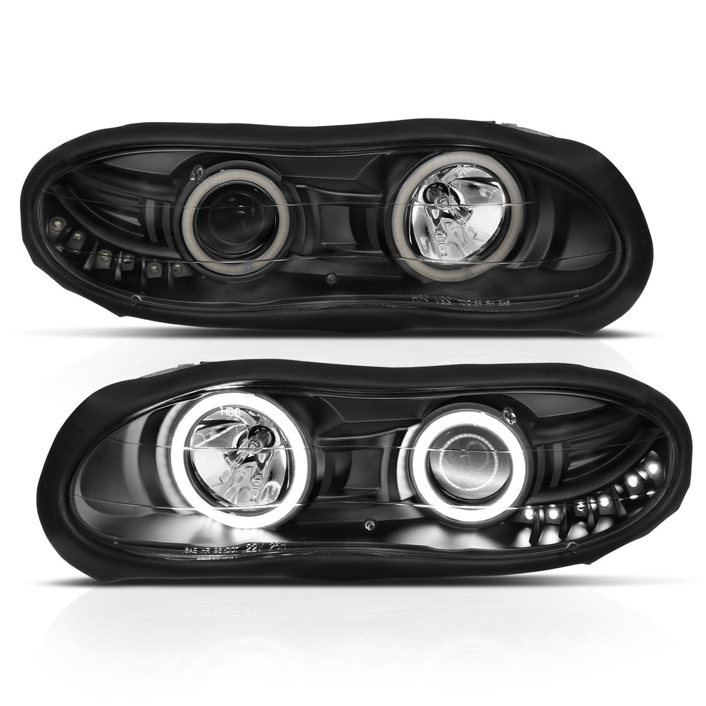 ANZO USA 121160 Projector Headlight Set w/Halo for Select Chevrolet Camaro