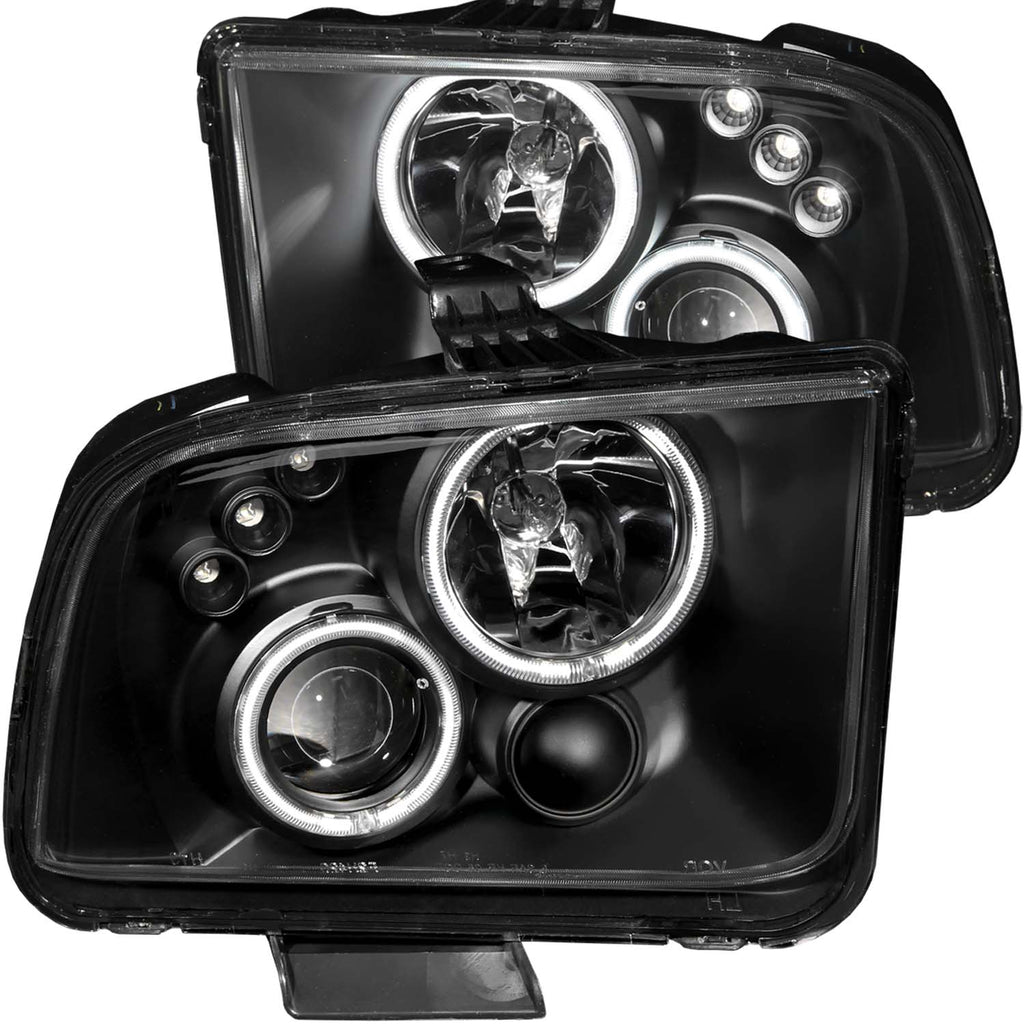 ANZO USA 121166 Projector Headlight Set w/Halo for Select Ford Mustang
