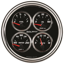 Load image into Gallery viewer, AutoMeter 1211 GAUGE, QUAD, 5", 240OE-33OF, ELEC, DESIGNER BLACK II