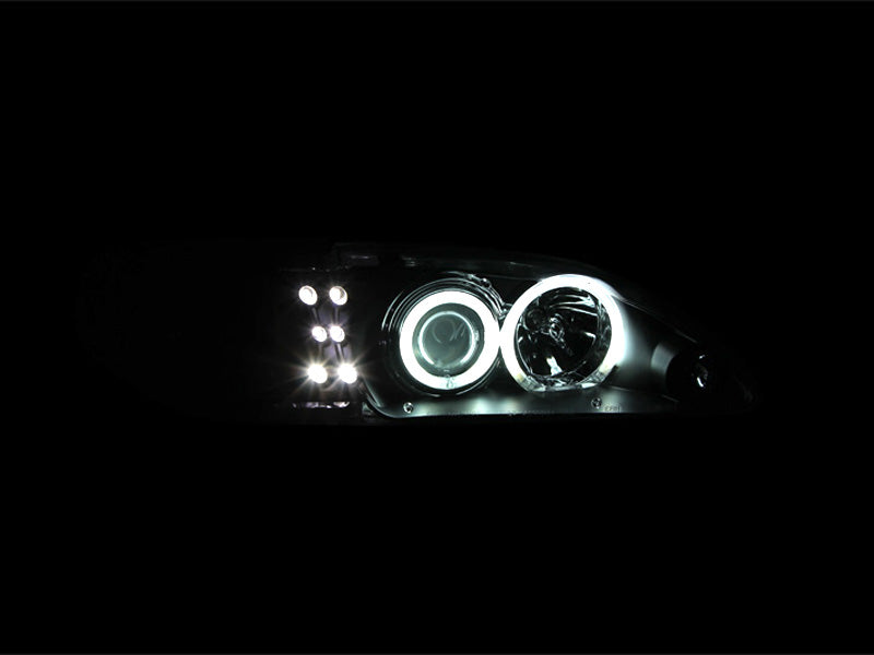 ANZO USA 121204 Projector Headlight Set w/Halo for Select Ford Mustang