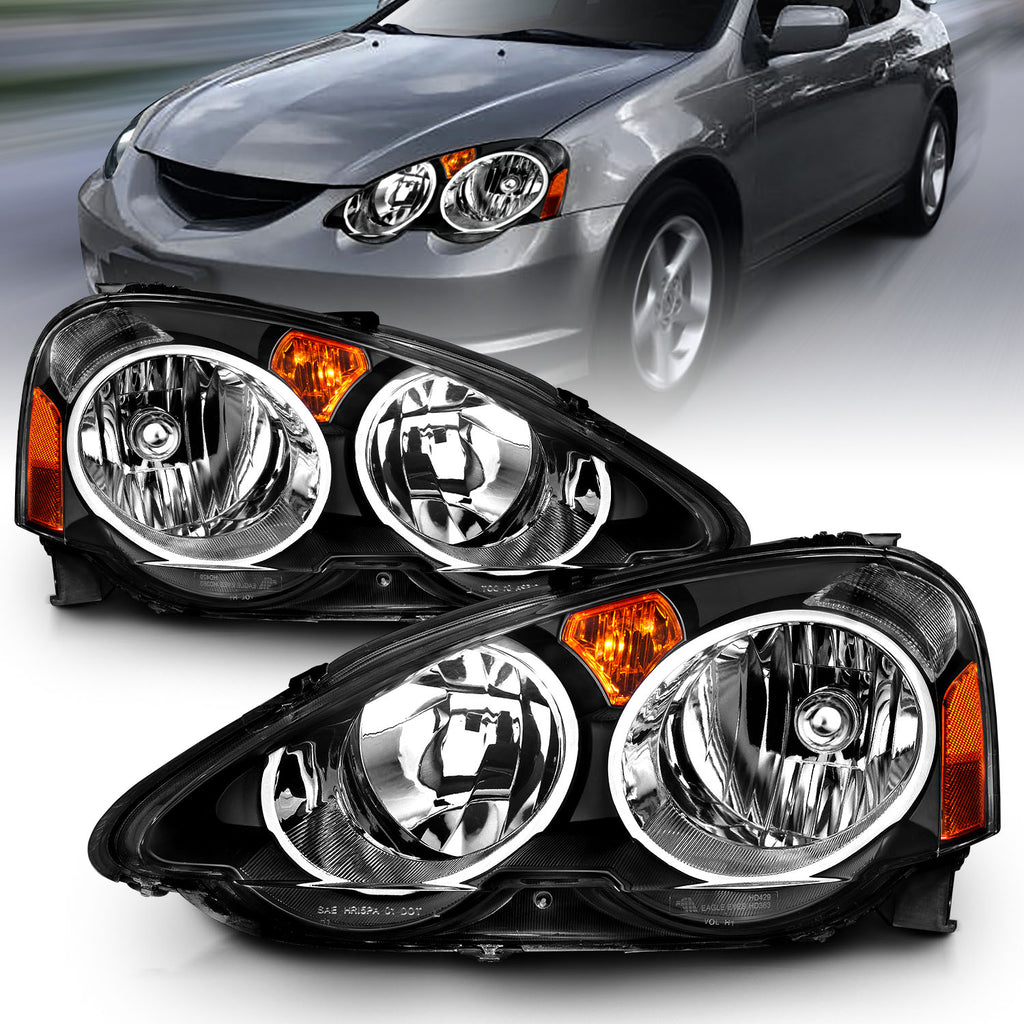 ANZO USA 121209 Crystal Headlight Set for Select Acura RSX