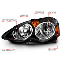 Load image into Gallery viewer, ANZO USA 121209 Crystal Headlight Set for Select Acura RSX