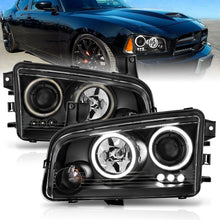 Load image into Gallery viewer, ANZO USA 121218 Projector Headlight Set w/Halo for Select Dodge Charger