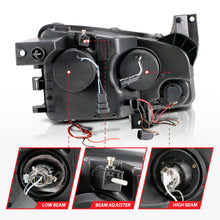 Load image into Gallery viewer, ANZO USA 121218 Projector Headlight Set w/Halo for Select Dodge Charger
