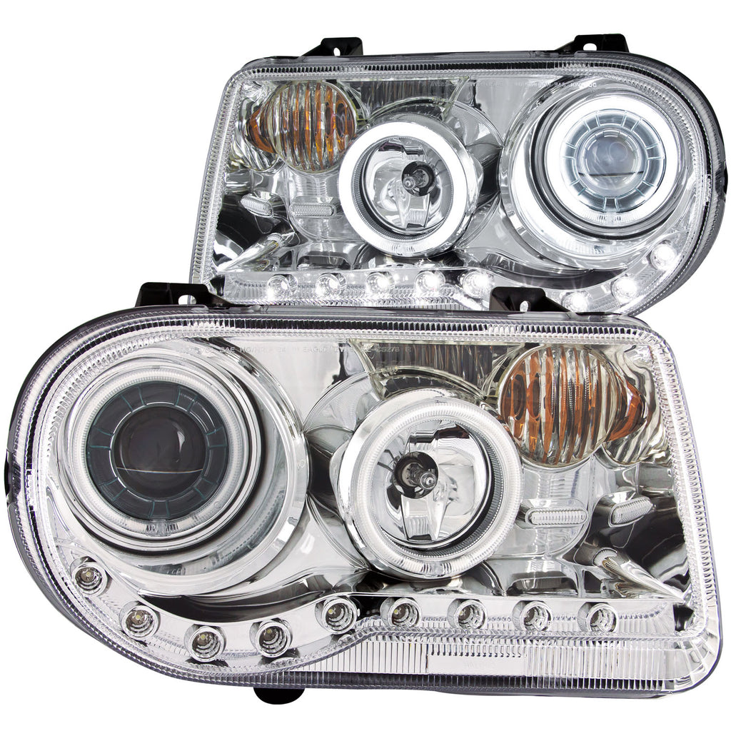 ANZO USA 121250 Projector Headlight Set w/Halo for Select Chrysler 300