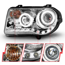Load image into Gallery viewer, ANZO USA 121250 Projector Headlight Set w/Halo for Select Chrysler 300
