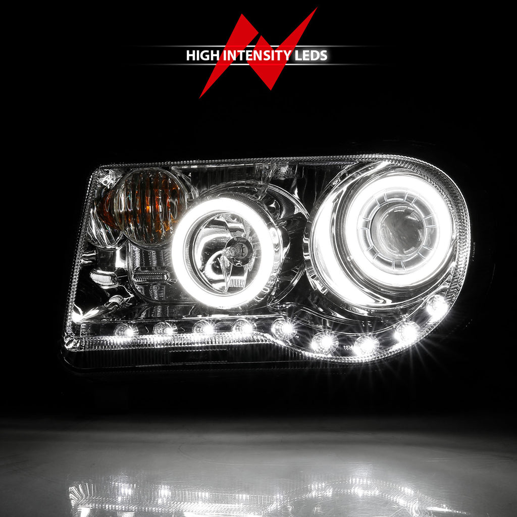ANZO USA 121250 Projector Headlight Set w/Halo for Select Chrysler 300