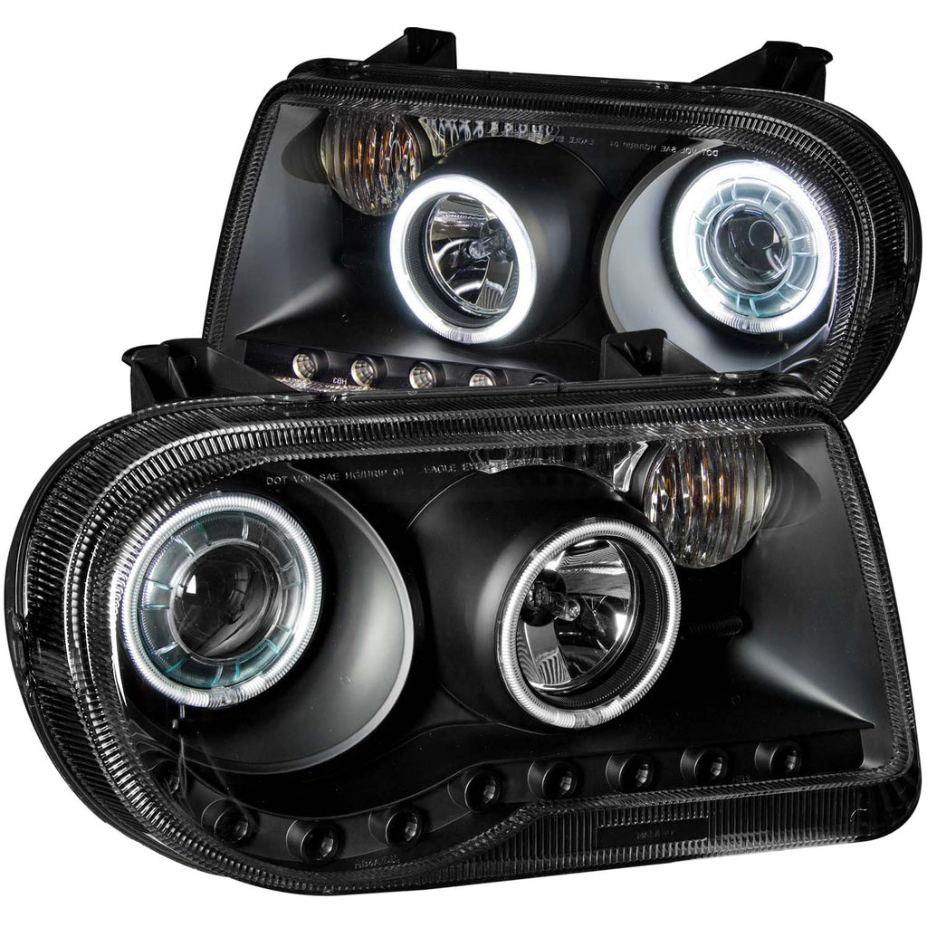 ANZO USA 121251 Projector Headlight Set w/Halo for Select Chrysler 300