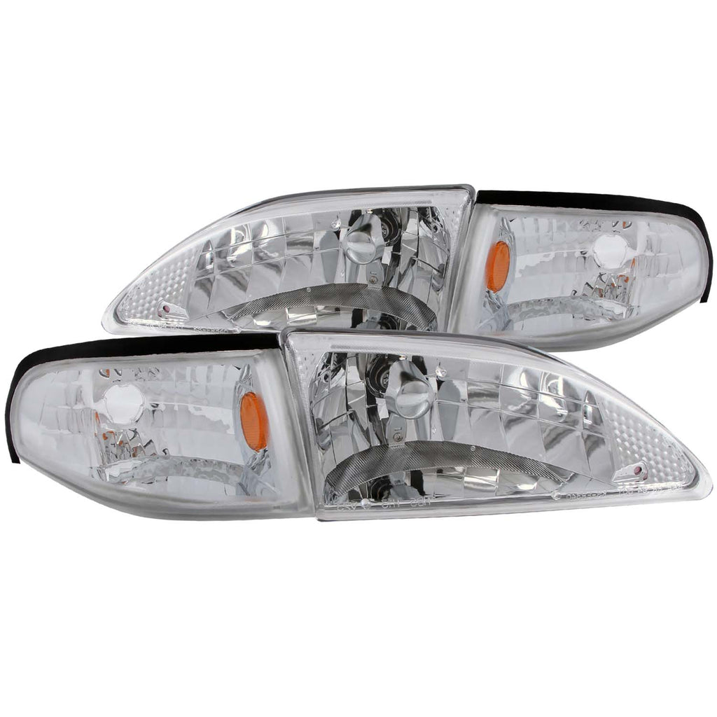 ANZO USA 121262 Crystal Headlight Set for Select Ford Mustang