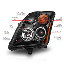 Load image into Gallery viewer, ANZO USA 121276 Projector Headlight Set w/Halo for Select Nissan Sentra