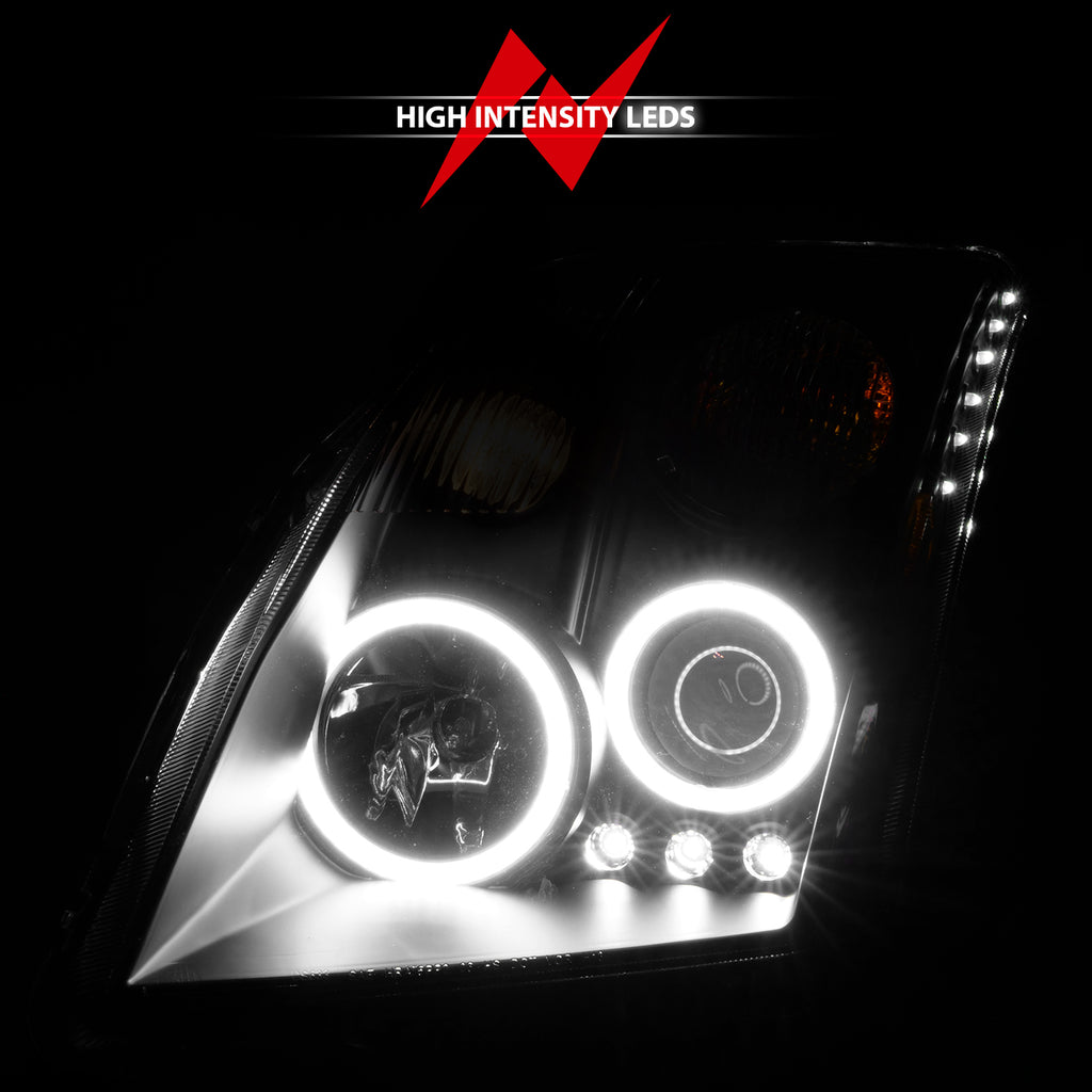 ANZO USA 121276 Projector Headlight Set w/Halo for Select Nissan Sentra