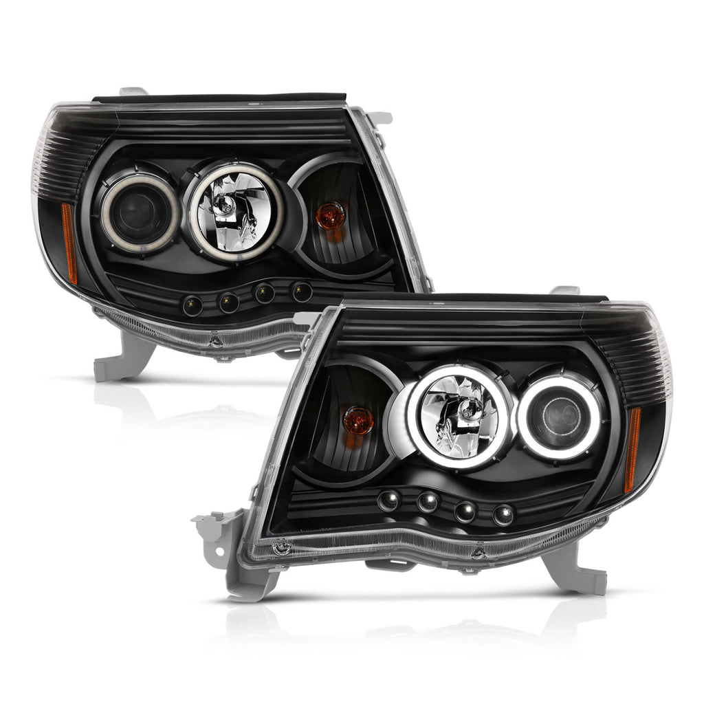 ANZO USA 121282 Projector Headlight Set w/Halo for Select Toyota Tacoma