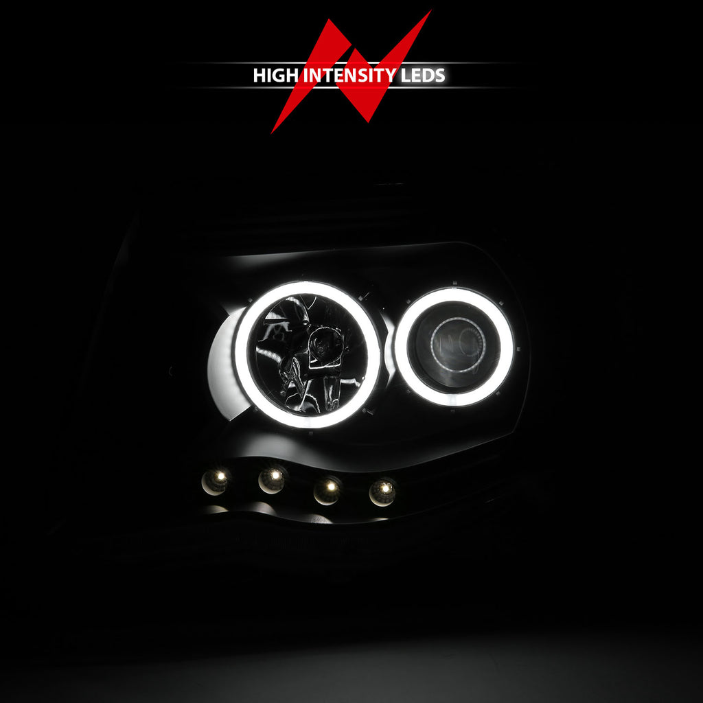 ANZO USA 121282 Projector Headlight Set w/Halo for Select Toyota Tacoma