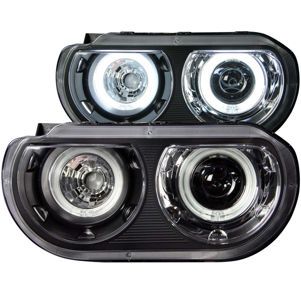 ANZO USA 121306 Projector Headlight Set w/Halo for Select Dodge Challenger