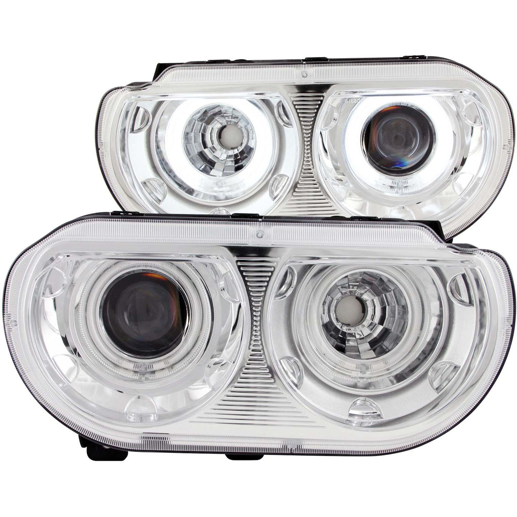 ANZO USA 121307 Projector Headlight Set w/Halo for Select Dodge Challenger