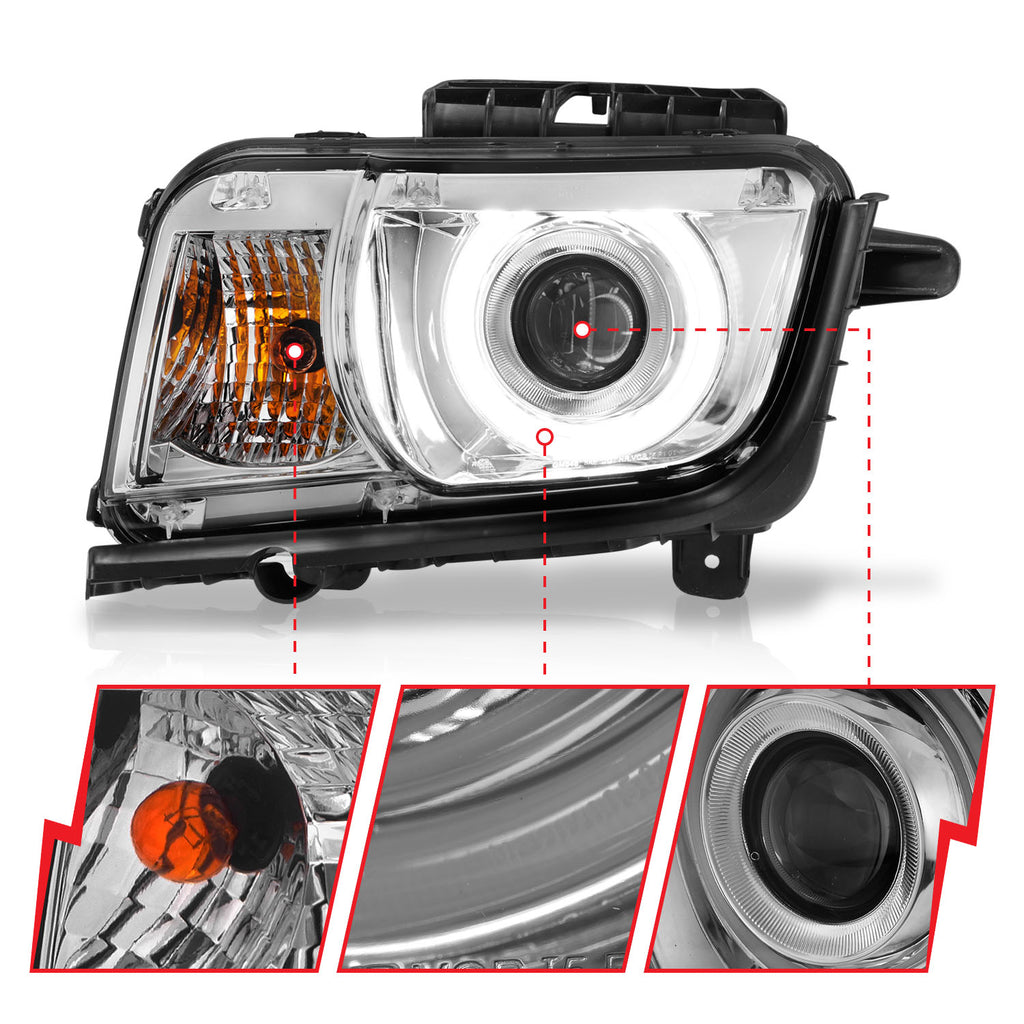 ANZO USA 121311 Projector Headlight Set w/Halo for Select Chevrolet Camaro