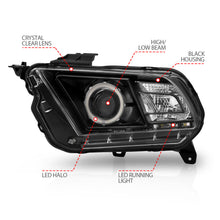 Load image into Gallery viewer, ANZO USA 121323 Projector Headlight Set w/Halo for Select Ford Mustang