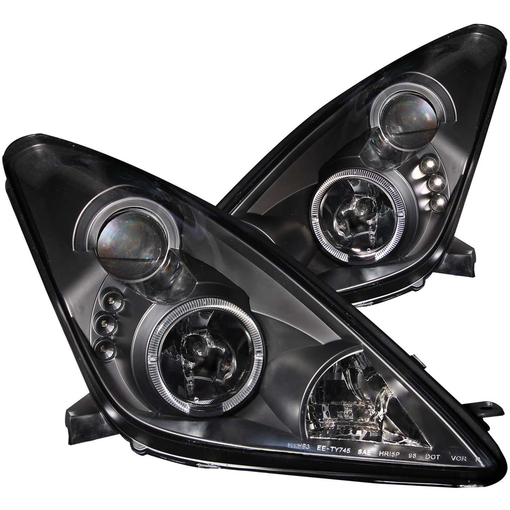 ANZO USA 121387 Projector Headlight Set w/Halo for Select Toyota Celica