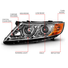 Load image into Gallery viewer, ANZO USA 121459 Projector Headlight Set w/Halo for Select Kia Optima