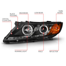Load image into Gallery viewer, ANZO USA 121460 Projector Headlight Set w/Halo for Select Kia Optima