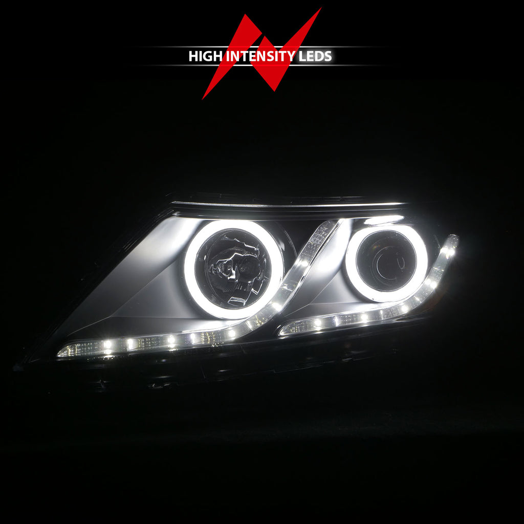 ANZO USA 121460 Projector Headlight Set w/Halo for Select Kia Optima