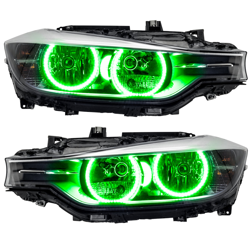 1215-Bmw-3328-Led-Head-Light-Halo-Kit-Green