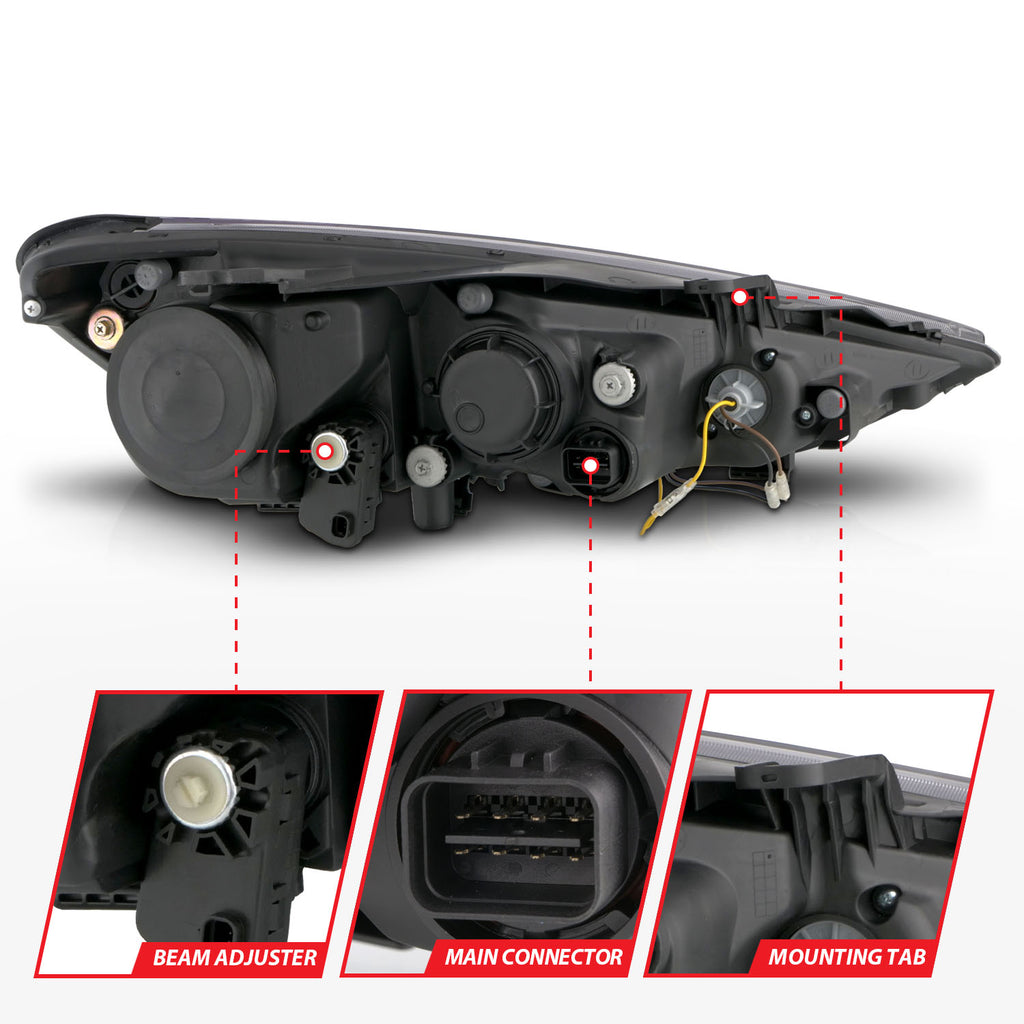 ANZO USA 121511 Projector Headlight Set for Select Hyundai Genesis Coupe