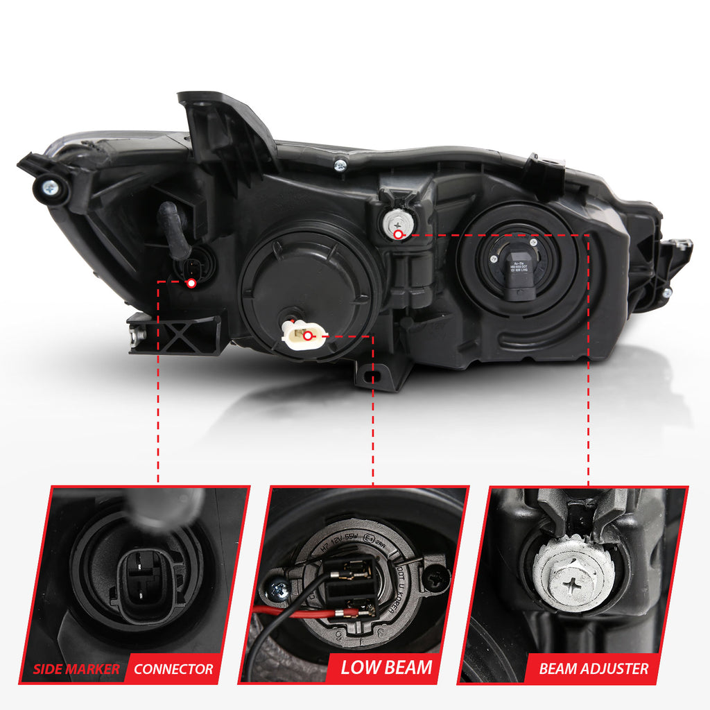ANZO USA 121518 Projector Headlight Set for Select Toyota Camry