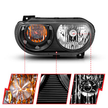 Load image into Gallery viewer, ANZO USA 121526 ANZO USA Crystal Headlights for Select Dodge Challenger