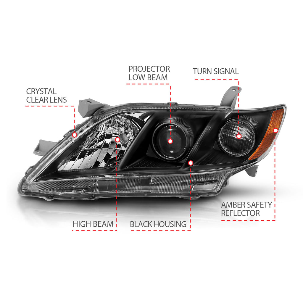 ANZO USA 121539 Projector Headlights for Select Toyota Camry
