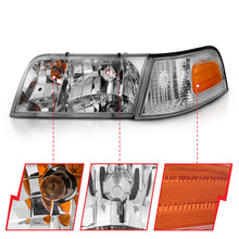 Load image into Gallery viewer, ANZO USA 121556 Crystal Headlights for Select Ford Crown Victoria