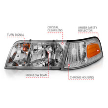 Load image into Gallery viewer, ANZO USA 121556 Crystal Headlights for Select Ford Crown Victoria