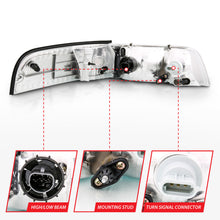Load image into Gallery viewer, ANZO USA 121556 Crystal Headlights for Select Ford Crown Victoria