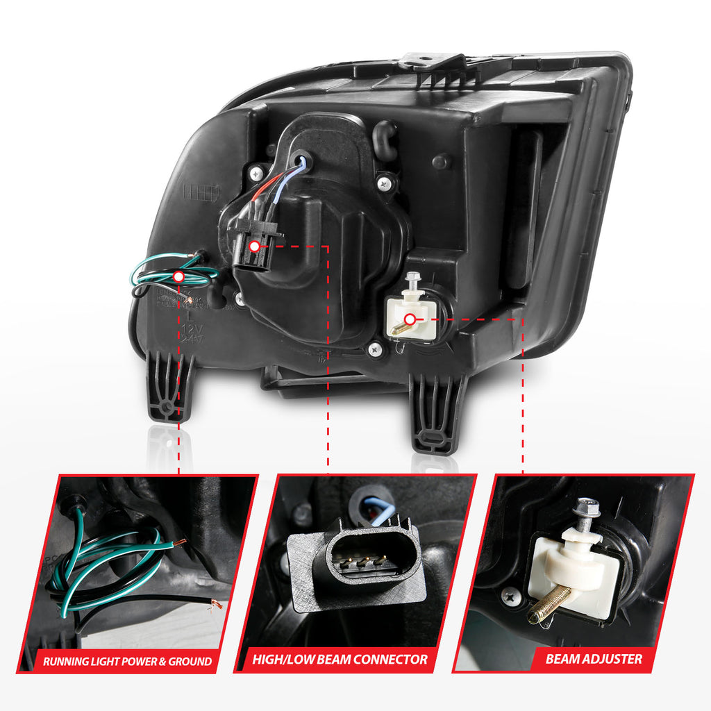 ANZO USA 121567 Projector Headlight for Select Ford Mustang
