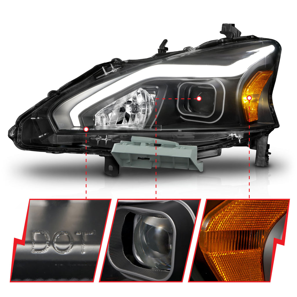 ANZO USA 121569 Projector Headlight for Select Nissan Altima