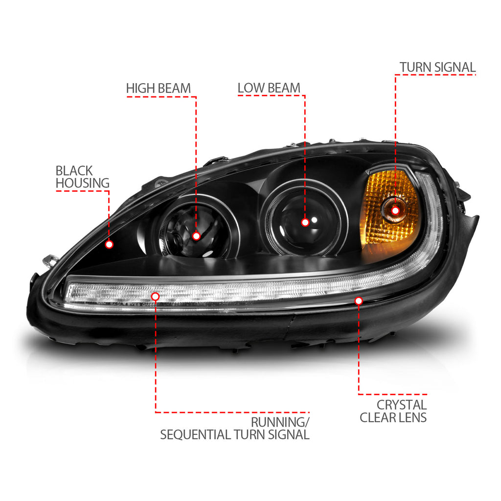 ANZO USA 121571 Projector Headlight for Select Chevrolet Corvette