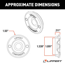Load image into Gallery viewer, CURT 122065 Universal Rubber Insert for Axle Hub Dust Cap - 2,000-8,000-lb. Axles #122065