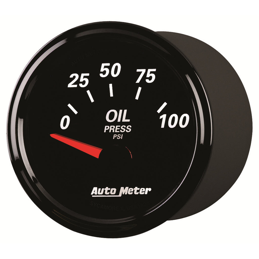 AutoMeter 1228 GAUGE, OIL PRESS, 2 1/16", 100PSI, ELEC, DESIGNER BLACK II