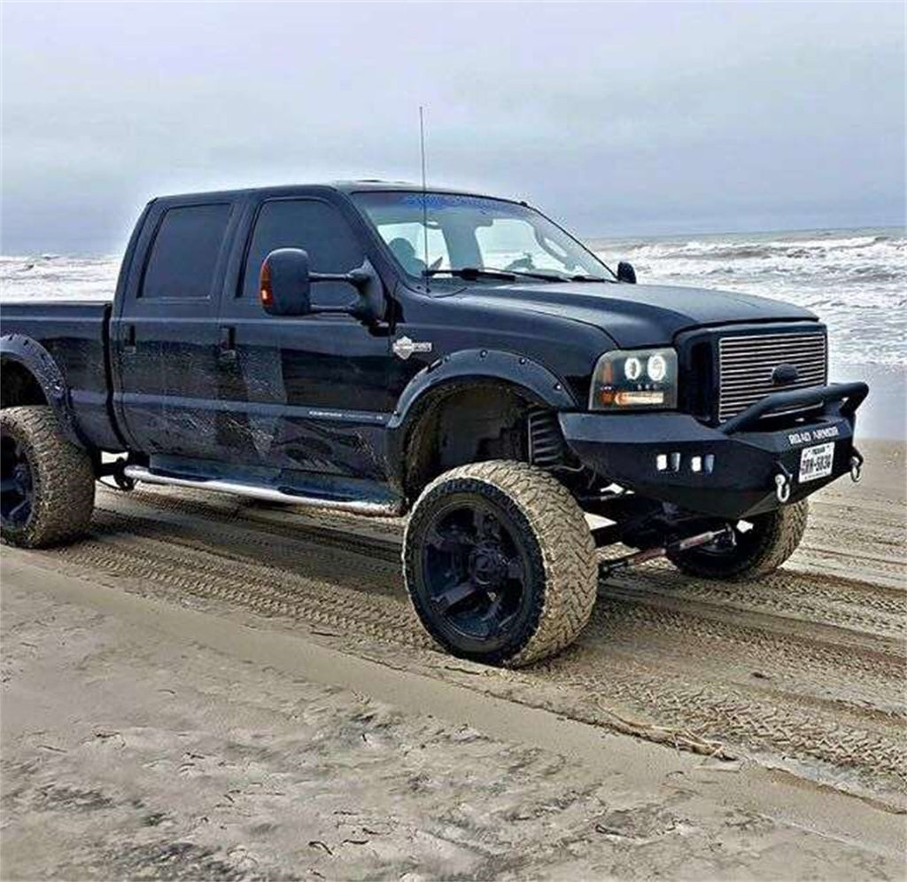 Road Armor 605R4B Stealth Winch Front Bumper for Select Ford Excursion, Ford F-250 Super Duty, Ford F-350 Super Duty, Ford F-450 Super Duty