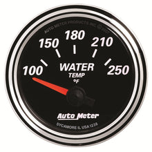 Load image into Gallery viewer, AutoMeter 1238 GAUGE, WATER TEMP, 2 1/16", 250?F, ELEC, DESIGNER BLACK II
