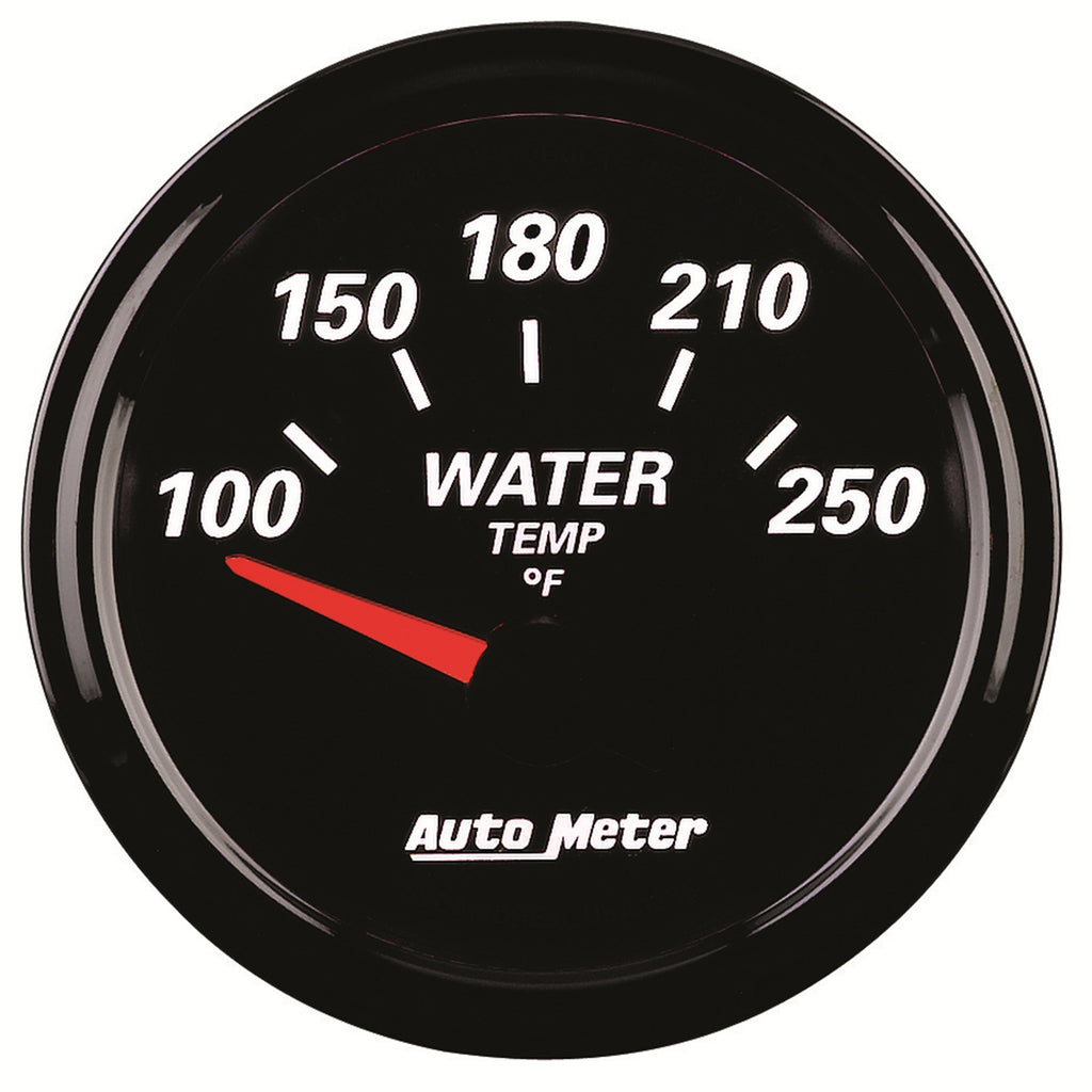 AutoMeter 1238 GAUGE, WATER TEMP, 2 1/16", 250?F, ELEC, DESIGNER BLACK II