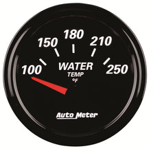 Load image into Gallery viewer, AutoMeter 1238 GAUGE, WATER TEMP, 2 1/16", 250?F, ELEC, DESIGNER BLACK II