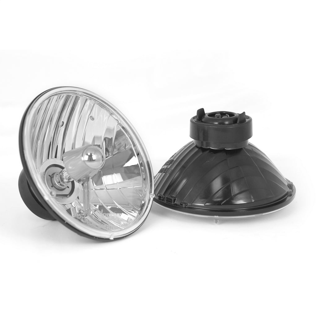 Rugged Ridge 12402.80 Crystal H2 Headlight for Select Jeep 475, Jeep 6-226, Jeep 6-230, Jeep CJ3, Jeep CJ5, Jeep CJ5A, Jeep CJ6, Jeep CJ6A, Jeep CJ7, Jeep Cherokee, Jeep Comanche, Jeep Commando, Jeep DJ3, Jeep DJ5, Jeep DJ6, Jeep Dispatcher, Jeep F-134,