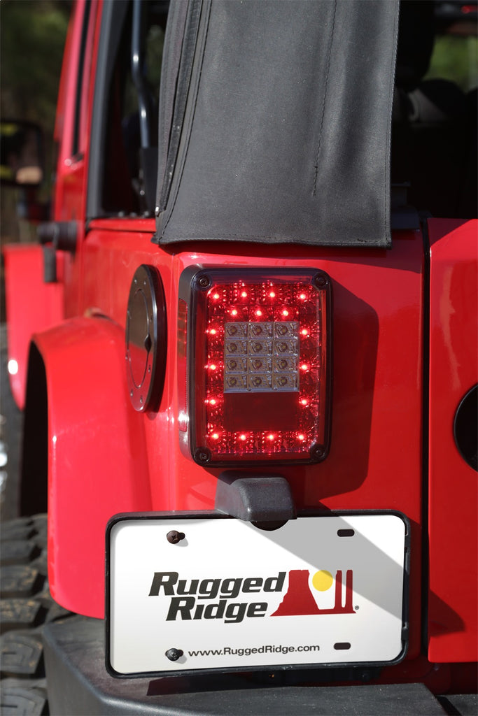 Rugged Ridge 12403.88 LED Tail Light Set for Select Jeep Wrangler, Jeep Wrangler JK