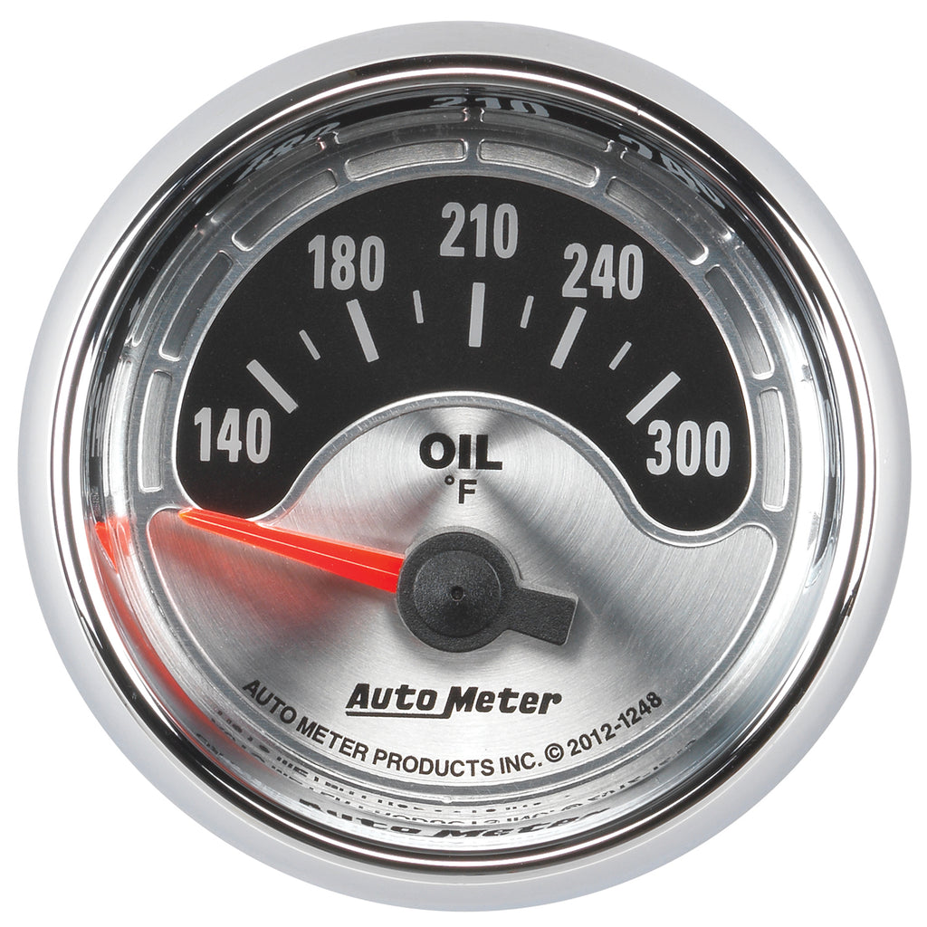 AutoMeter 1248 GAUGE, OIL TEMP, 2 1/16", 300?F, ELEC, AMERICAN MUSCLE