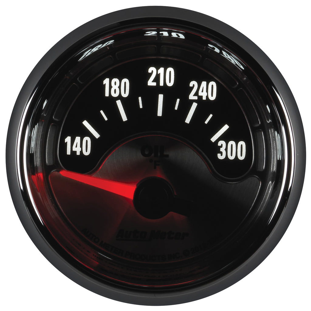 AutoMeter 1248 GAUGE, OIL TEMP, 2 1/16", 300?F, ELEC, AMERICAN MUSCLE