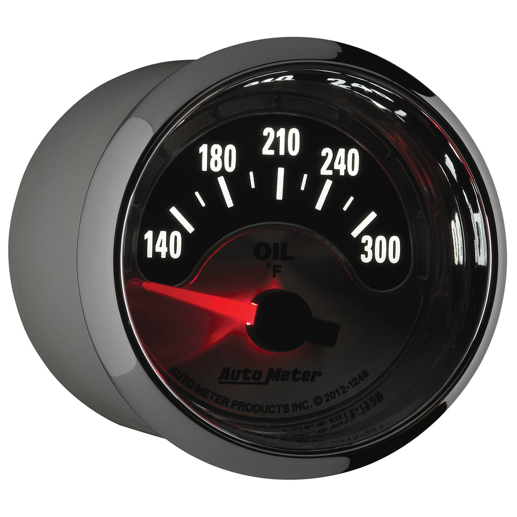 AutoMeter 1248 GAUGE, OIL TEMP, 2 1/16", 300?F, ELEC, AMERICAN MUSCLE